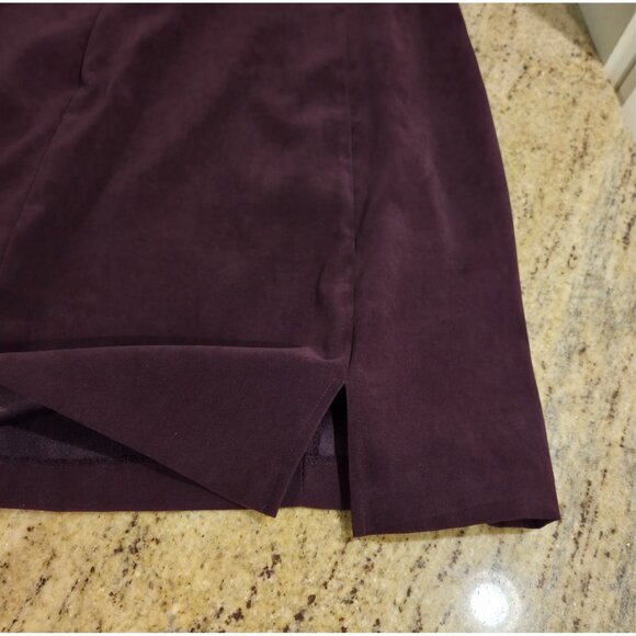 Michael Taylor Sz 10 Wine  2 Piece Sleeveless Sheath Long Blazer Dress Set Mini - Picture 5 of 16